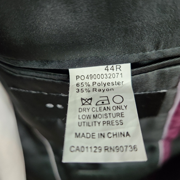 Men's Sean John Blue & Green Pinstripe 3 Piece Suit (shirt and tie not included) - Picture 3 of 8